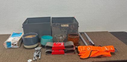 (4) Flower pots (1) Wind chime (2) Storage boxes and more