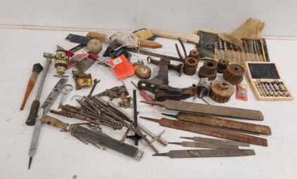 (1) Ridgid Battery Charger (1) Vintage Sony Walkman And Assorted Tools