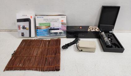 (1) Handheld Wifi Wand Scanner (1) Wolfgang Puck Electric Wine Opener And More