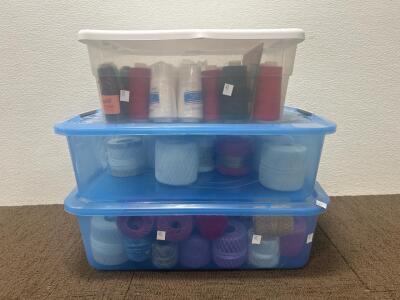 (3) Boxes of Yarn