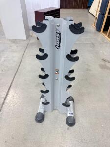(1) Hoist HF-5459 5 Pair Vertical Dumbbell Rack.