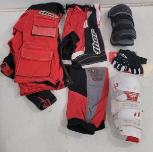 (1)Thor MX Phase Motocross Youth Large Riding Jacket (1) Thor MX Phase Pants, Size 22
