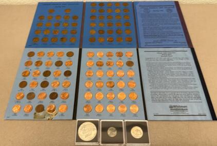 Whitman Lincoln Cents Collection 1959-2013 with 1943 Steel Penny, Kansas State Quarter