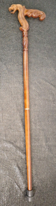 (1) Hand Carved Wooden Walking Cane W/ Ergonomic Handle & Rubber Tip For Men & Women - Fashionable Unique Walking Stick for Seniors - 37"