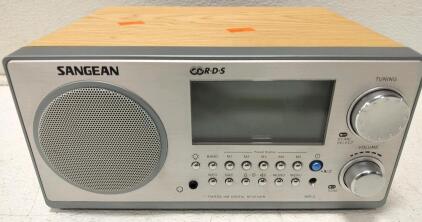 Sangean WR-2 AM/FM-RBDS Wooden Cabinet Digital Tuning Radio.