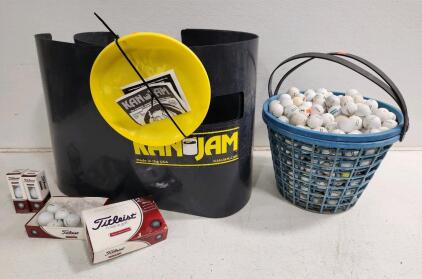 (1) Kan Jam Disk Game And Assorted Golf Balls