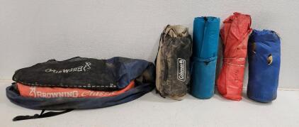 (1) Coleman Inflatable Sleeping Pad (1) Browning Classic Inflatable Float (1) Coleman Inflatable Mattress And More