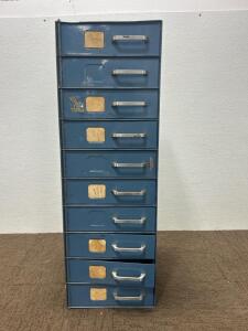 (1) 36&rdquo;X 15.5&rdquo; 10 Drawer Cabinet