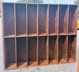 (1) Wooden Cubbies - 84&rdquo;Wx70&rdquo;Tx10&rdquo;D