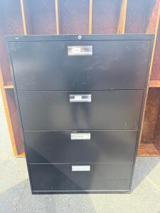 (1) 4 Drawer Filing Cabinet - 36&rdquo;Wx53&rdquo;Tx19&rdquo;D