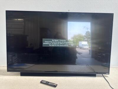 (1) Vizio 55&rdquo; Flat Screen TV w/ Remote