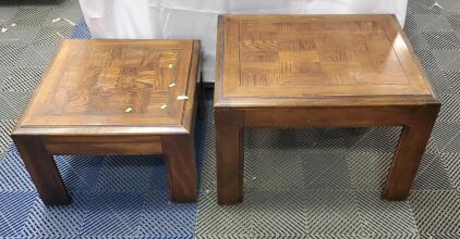 (1) End Table 22"x22"x15" (1) End Table 22"x28"x 20"