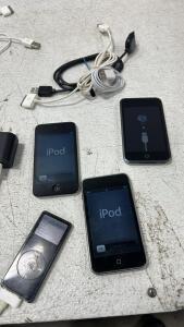 (4) First, Second Gen IPods, Ipod Nano, Laser Pointer, & Bose Headphones.