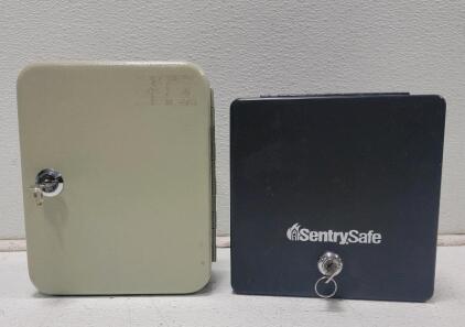(1) Locking Key Box w/20 spaces (1) SentrySafe Lock Box