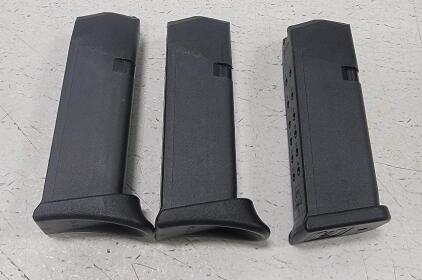 (3) Glock 9mm 15 Round Magazines