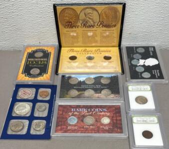 Large Lot Of Various Coin Sets Including 1943 Steel Cents & 1968-S Washington Quarter, Buffalo Nickels.