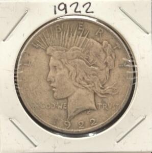 1922 Peace Silver Dollar Coin by United States Mint