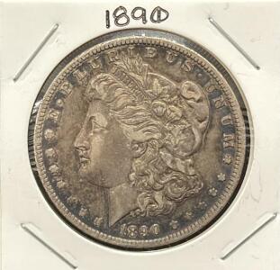 1890 Morgan Silver Dollar, No Mint Mark, 90% Silver