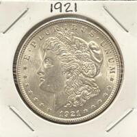 1921 Morgan Dollar Coin, United States Mint, 90% Silver