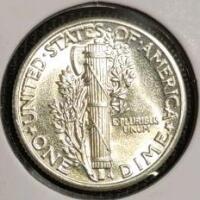 1939 MS63 Silver Mint State Mercury Dime - 2