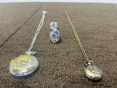 (2) Pocket Watch&rsquo;s (2) Rings and more