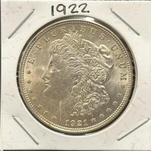 1921 Morgan Dollar Coin, United States, One Dollar, Silver, Philadelphia Mint