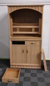 3'8"x 2'x 7' Wooden Thomasville Marble Entertainment Center