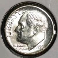 1950 MS63FB Full Bands Silver Roosevelt Dime - 3