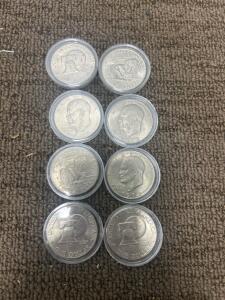 (8) 1970&rsquo;s Dollar Coins