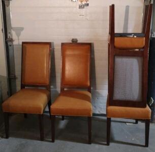 (4) Matching Mitchell Gold+Bob Williams (Brown Orange) Padded Chairs