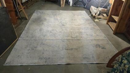 9'x 12'7" Mood Collection 150-Ivory Blue Rug