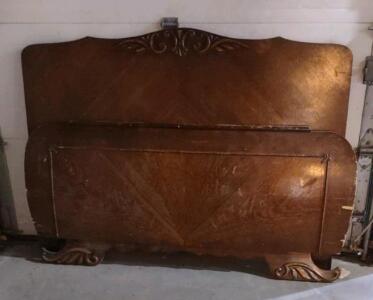 Antique Mahogany Headboard & Footboard