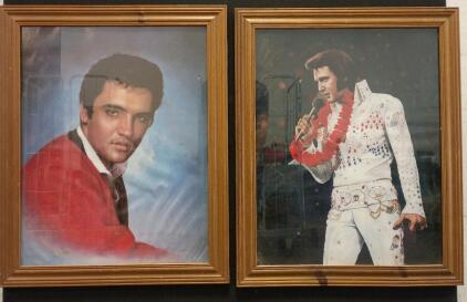 (2) Elvis Presley Framed Portraits // 26" X 32"