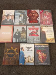 (11) DVD's Including, The Mummy The Mummy Returns, The Scorpion King, (The Mummy Collection Set) Dexter The Complete 5th Season And Much Much More