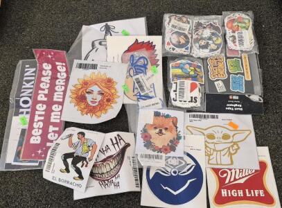 Sticker Bundle! Temporary Tattoos, Stickers, Tapestry/Banner, Car Decal Stickers