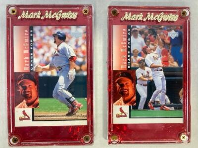 (2) 1998 Upper Deck Mark McGwire's Chase For 62 Baseball Cards