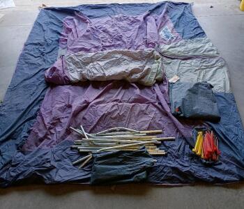 6 Person American Outdoor Camping Tent W/Color Coded Metal Frame And Color Coded Pegs