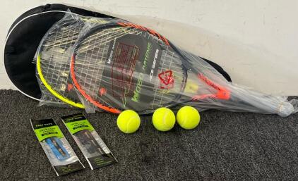 Woed Batens (2) Ace Series Tennis Rackets, 3 Tennis Balls & Grip Tape Set