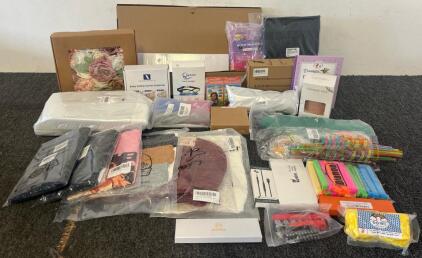 Home Goods Including Weed Puller, Dog Training Stick, Throw Blanket, Goggles, Corner Protectors, Egg Organizers & More