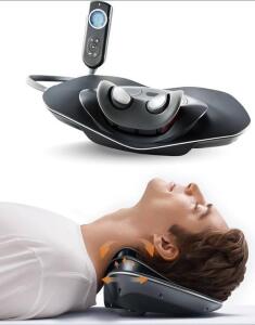 Mytrex Neck Stretcher Cervical Traction Device: Neck Massager with Heat Pillow Pain Relief Support for Home Use