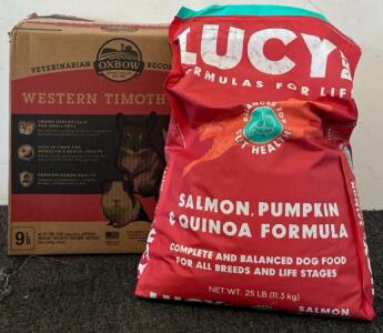 25Lb Bag Of Salmon, Pumpkin & Quinoa Dog Food & 9Lbs Western Timothy Hay For Small Pets