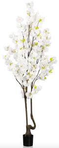7&rsquo; Faux White Cherry Blossom Tree