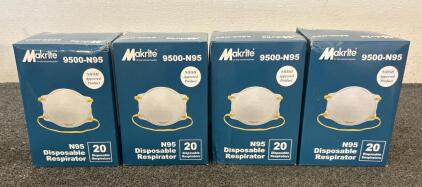 (4) Makrite N95 Disposable Respirators (20)