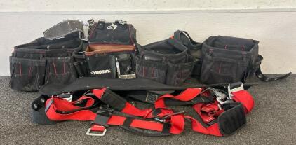 (2) Framers Work Tool Belt And (1) Safety Harness