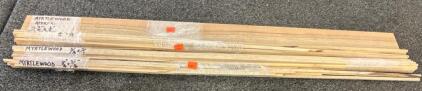 Hobby Wood: Mytle Wood (2) Approximates 3/16&rdquo; X 3/16&rdquo;, 3/18&rdquo; X 3/Unknown, And 2 3/8&rdquo; X 1/8&rdquo;