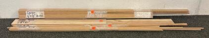 (4) Hobby Wood Bundles: Cherry Wood- Approximates 1/4&rdquo; X 3/4&rdquo;, 2 3/8&rdquo; X 1/16&rdquo;, And (2) 3/16&rdquo; X 3/16&rdquo;