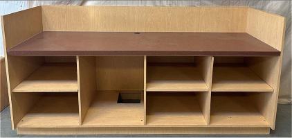 WOODEN CUBBY STORAGE UNIT (30&rdquo; L) X (96&rdquo; W) X (46&rdquo; H)
