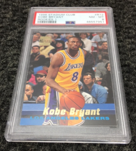 1996 Stadium Club Kobe Bryant Rookie PSA 8 NM-MT Card