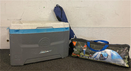 Camp Set With Igloo Cooler, Ozark Trail 4-Person Dome Tent And Camp Chair