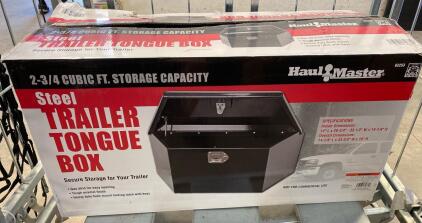 New In Box Haul Master 2-3/4 Cubic FT Storage Capacity Steel Trailer Tongue Box